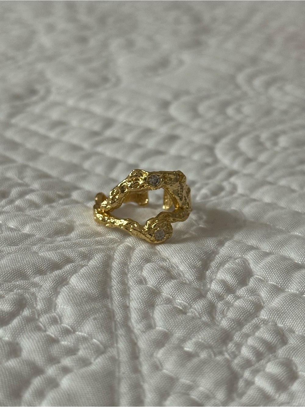 Anthropologie Molten Crystal Ring